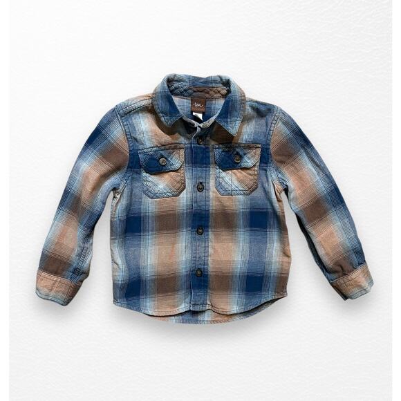 Tea Collection Flannel Shirt, Size 3 - Picture 5 of 6
